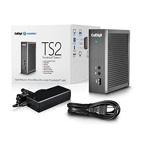 CalDigit Thunderbolt Station 2 eSATA 6G, 4K, USB 3.0, HDMI and Ethernet Ports (TS2-US-6010)