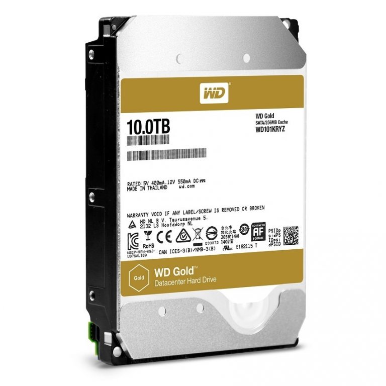 New WD Gold 10TB Enterprise HDD Available