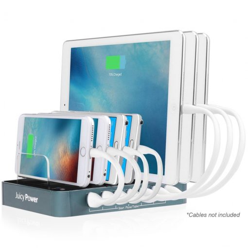 Juicy Power 7-Port Desktop USB Charging Station CABLES NOT INCLUDED (AVLT-CH08)