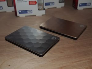 two seagate backup plus ultra slim external hdds