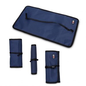 Foldable electronics accessory bag