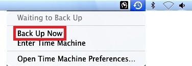 Apple Time Machine for Mac walkthrough tutorial, back up now