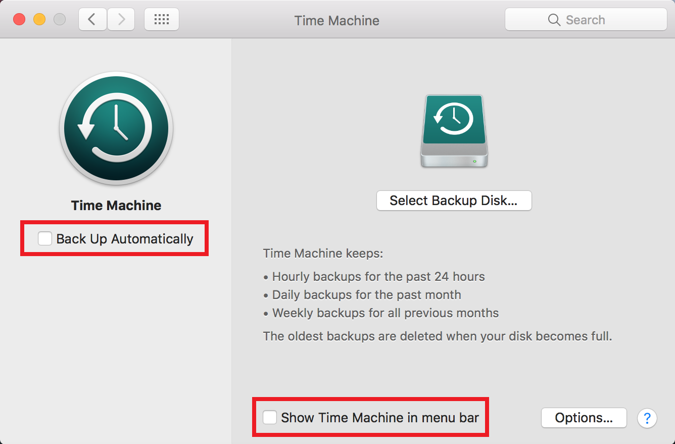Apple Time Machine for Mac walkthrough tutorial, back up automatically, show time machine in menu bar