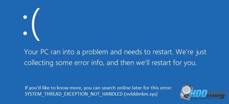 SYSTEM THREAD EXCEPTION NOT HANDLED error on Windows [FIX]