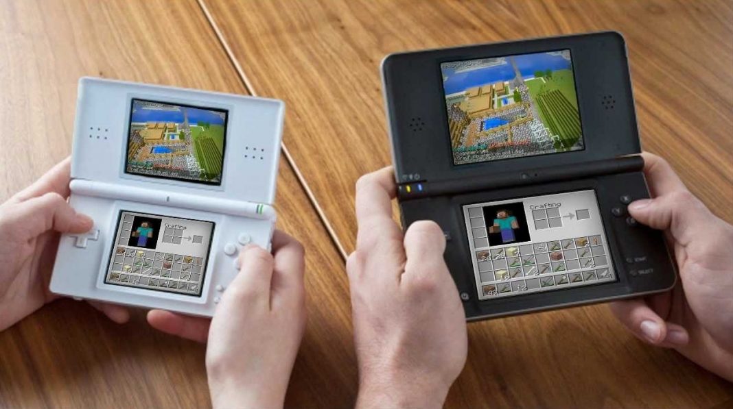 nintendo 3ds with minecraft