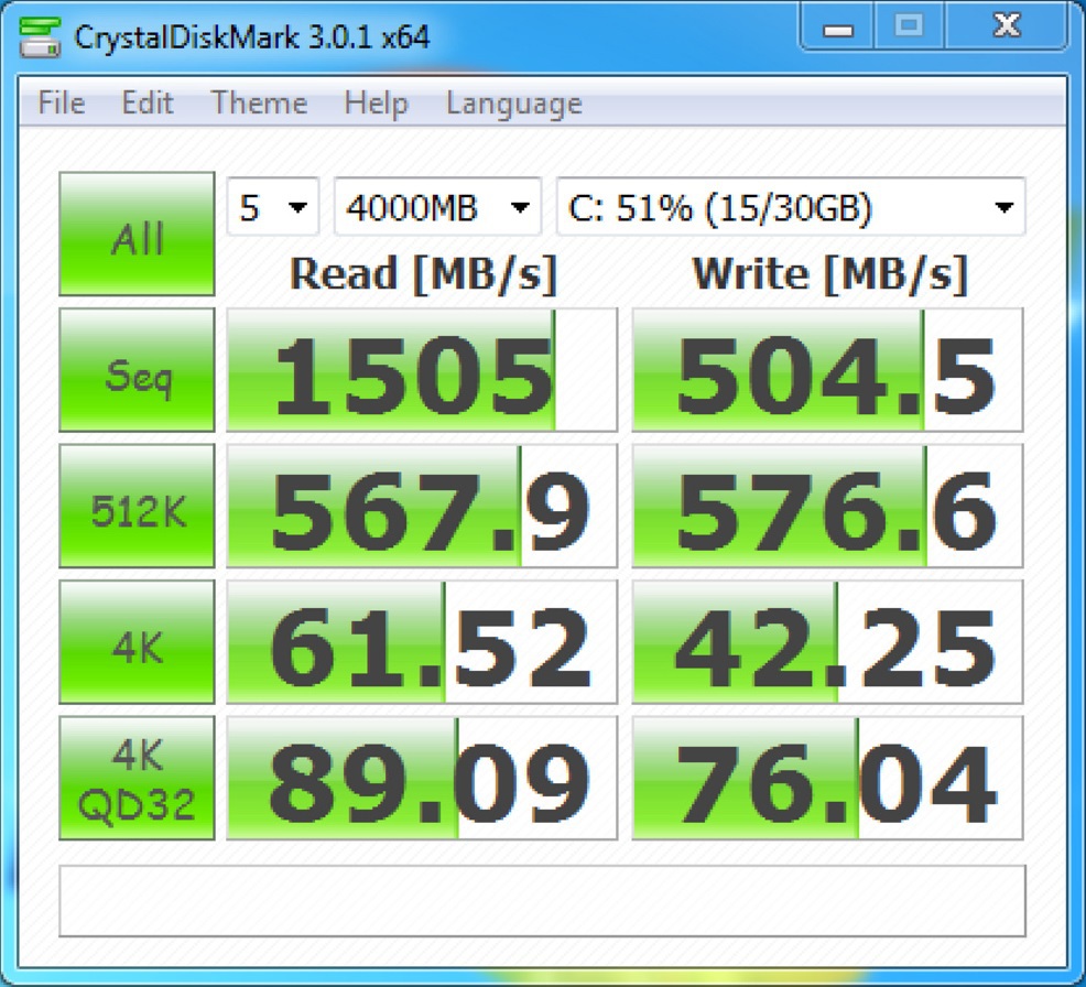 Crystaldiskmark example