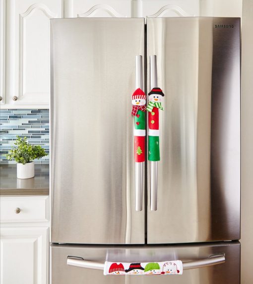 Snowman Kitchen Appliance Handle Covers