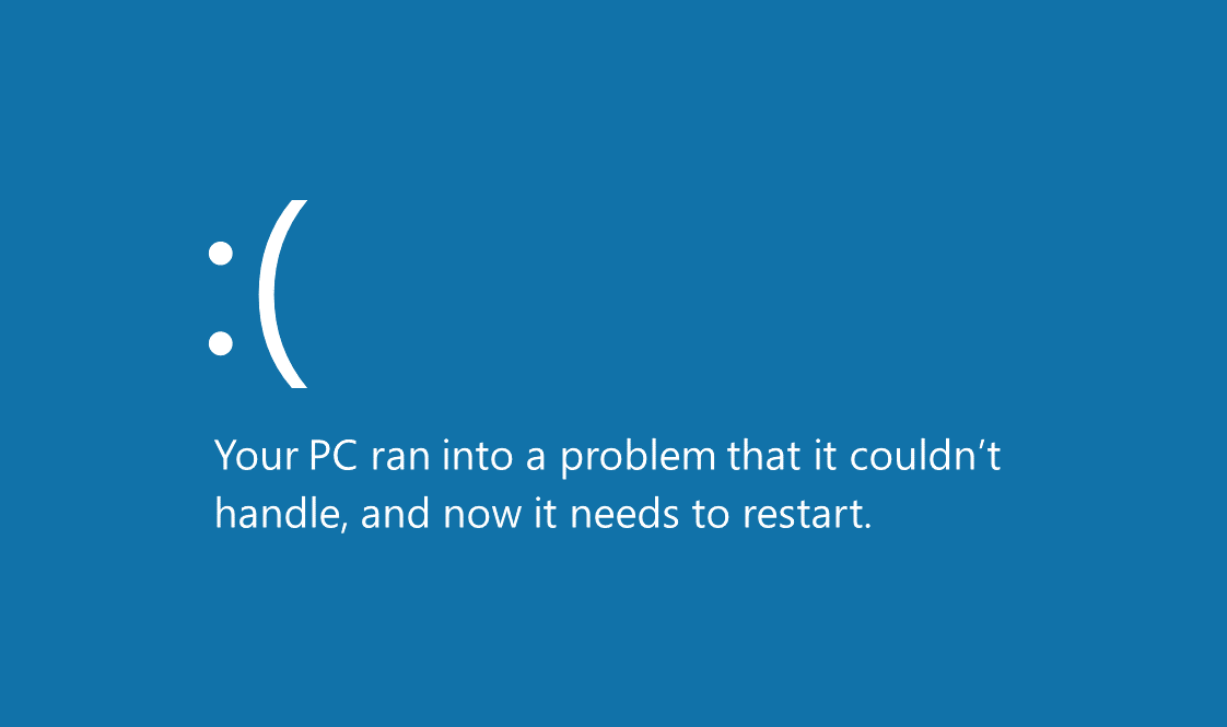 a computer screen showing problem and warning sign 