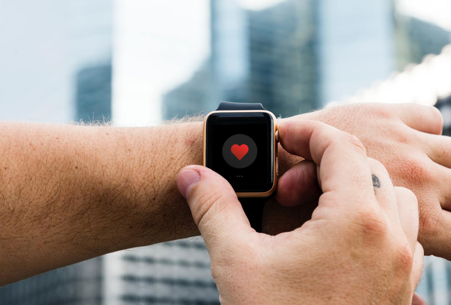 google smartwatch smartwatch with heart logo on screen