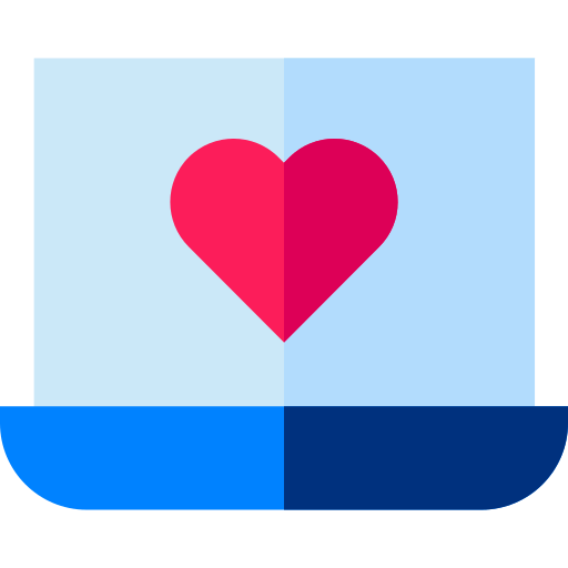 laptop heart wallpaper icon
