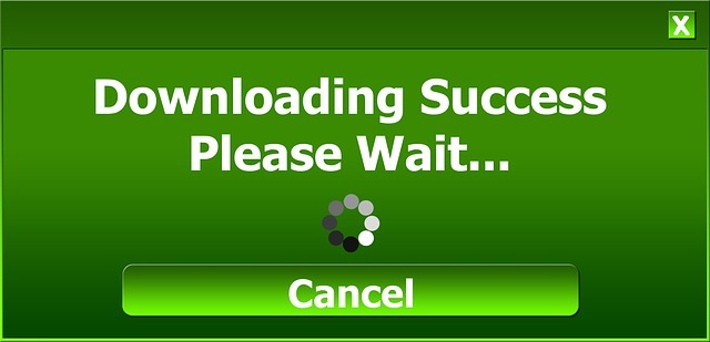 download progress notification box