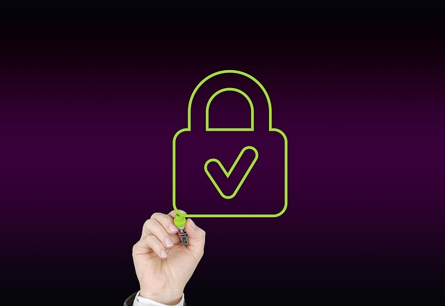 graphic illustration of a lock to represent data protection