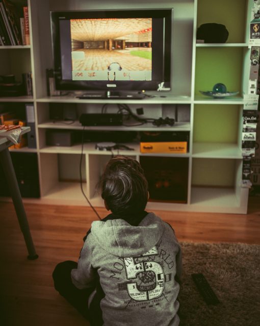 Boy in Front of TV