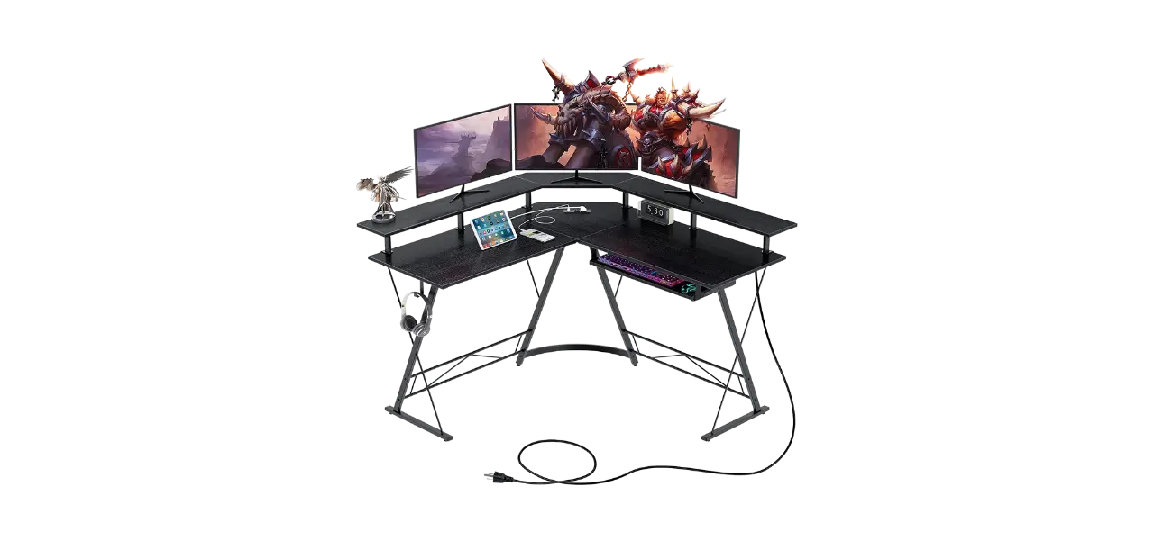 Rolanstar L Shaped Gaming Desk