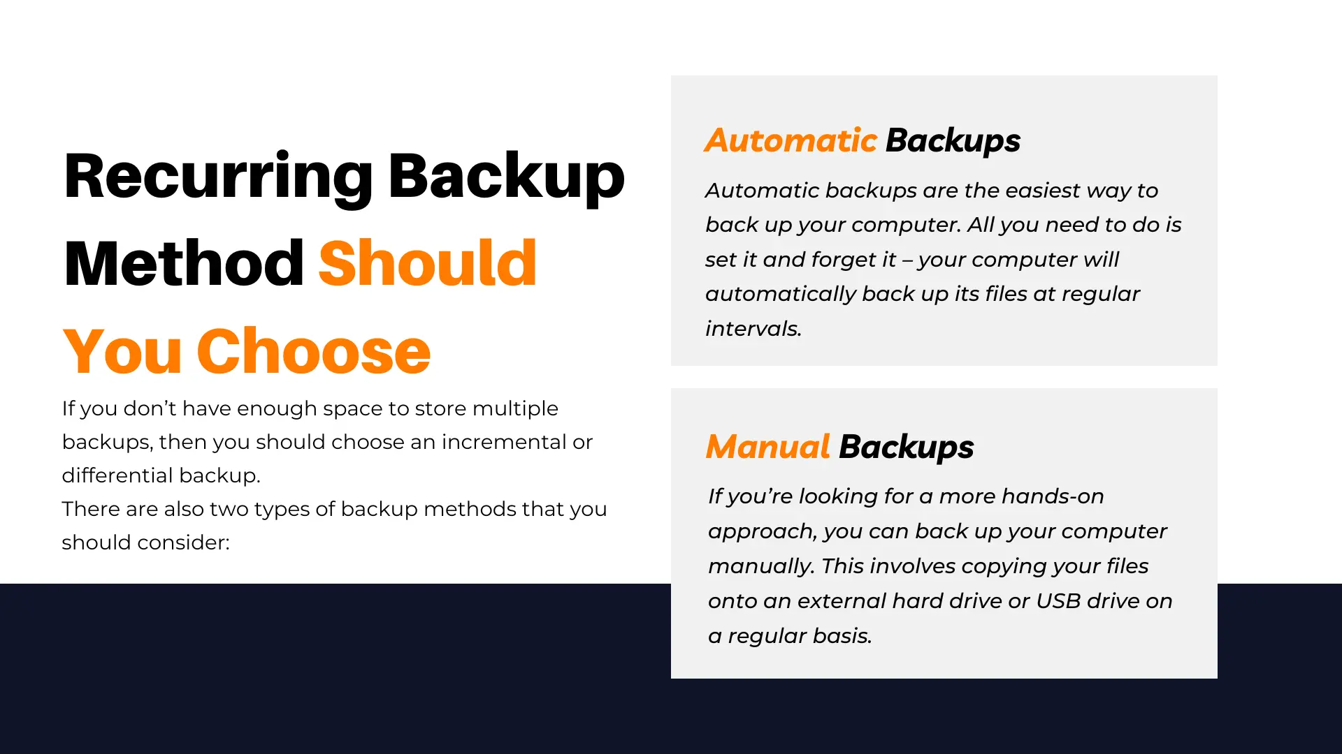 Recurring Backup Method Should You Choose