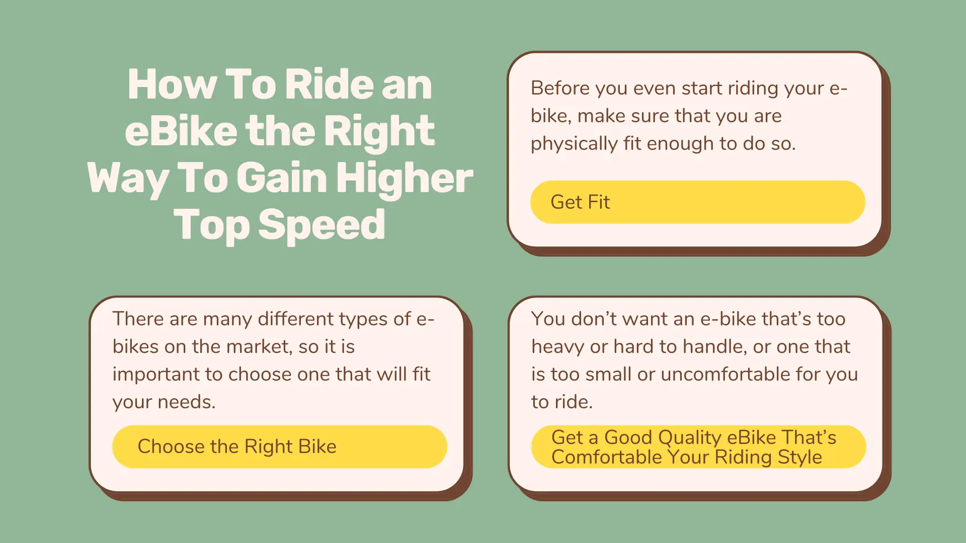 How To Ride an eBike the Right Way To Gain Higher Top Speed